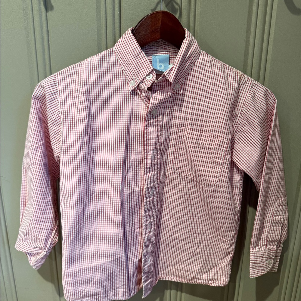 Bliss Kids Red Gingham Button Down Shirt